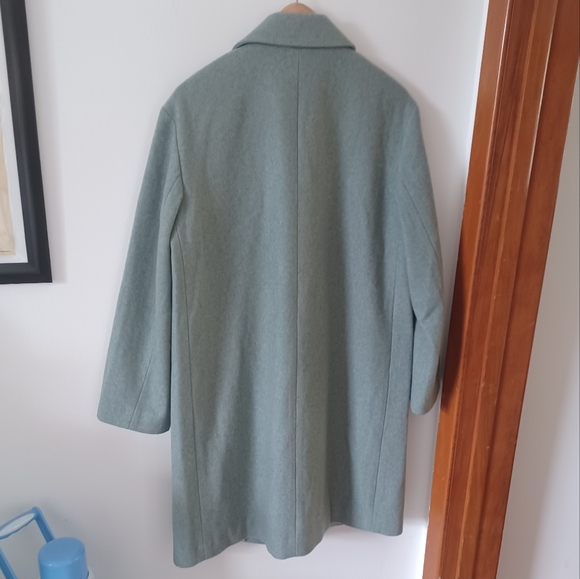 ⛔️SOLD⛔️🆕️NWT Club Monaco Double Breasted Wool Blend Coat in 'Green' - Picture 9 of 13